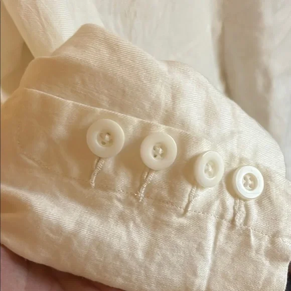 Cabi White Linen Blazer Classic Suit Jacket - Picture 4 of 4